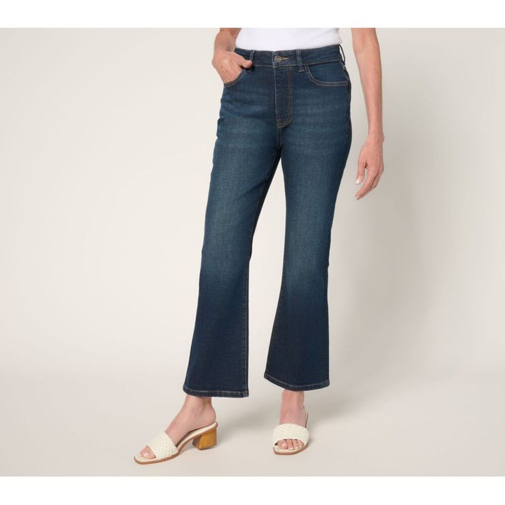 Adidas Women's Pants Sz 14 PHL Boot-Cut Leg Ankle Jeans Blue A700718